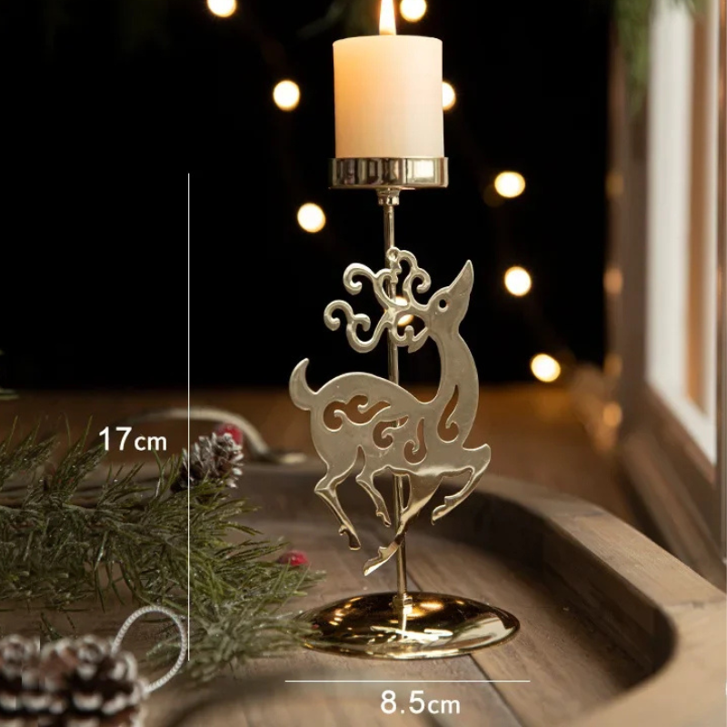 Christmas candle holder decor