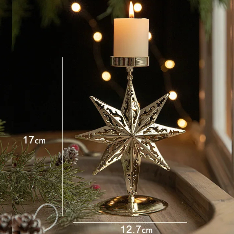 Christmas candle holder decor