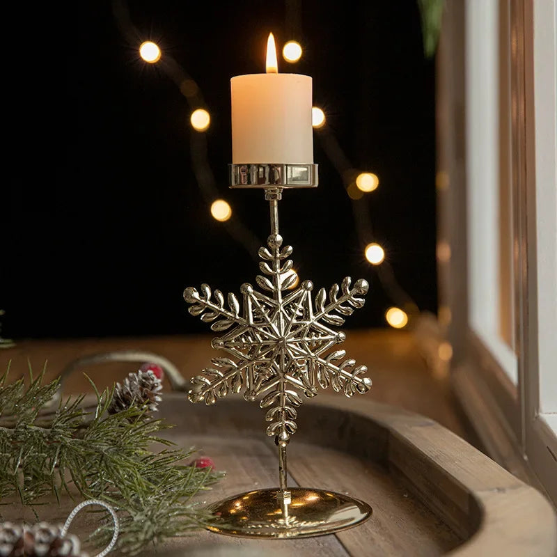 Christmas candle holder decor