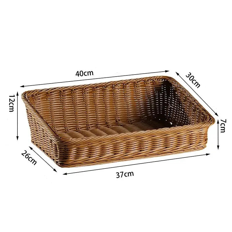 Rattan serving tray