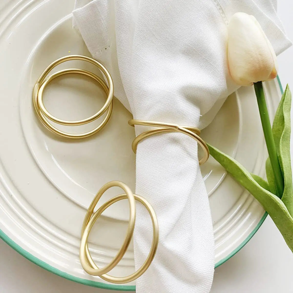 Gold napkin ring