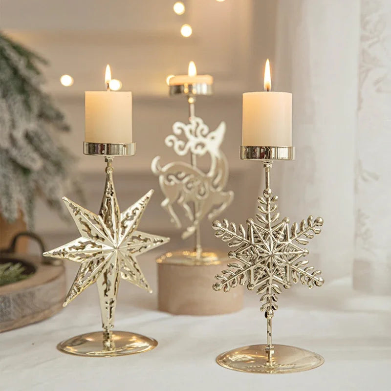 Christmas candle holder decor