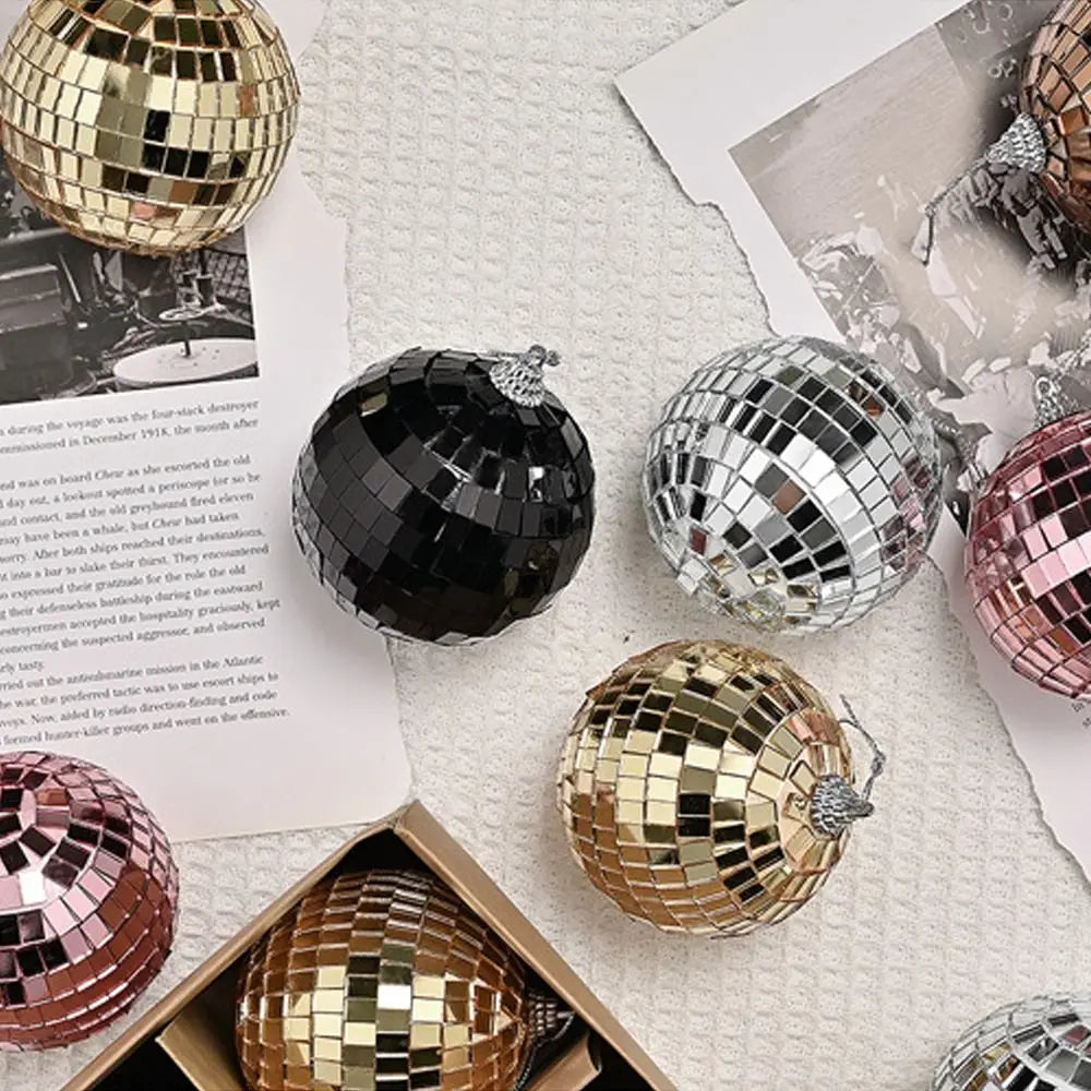 Bolas de discoteca navideñas