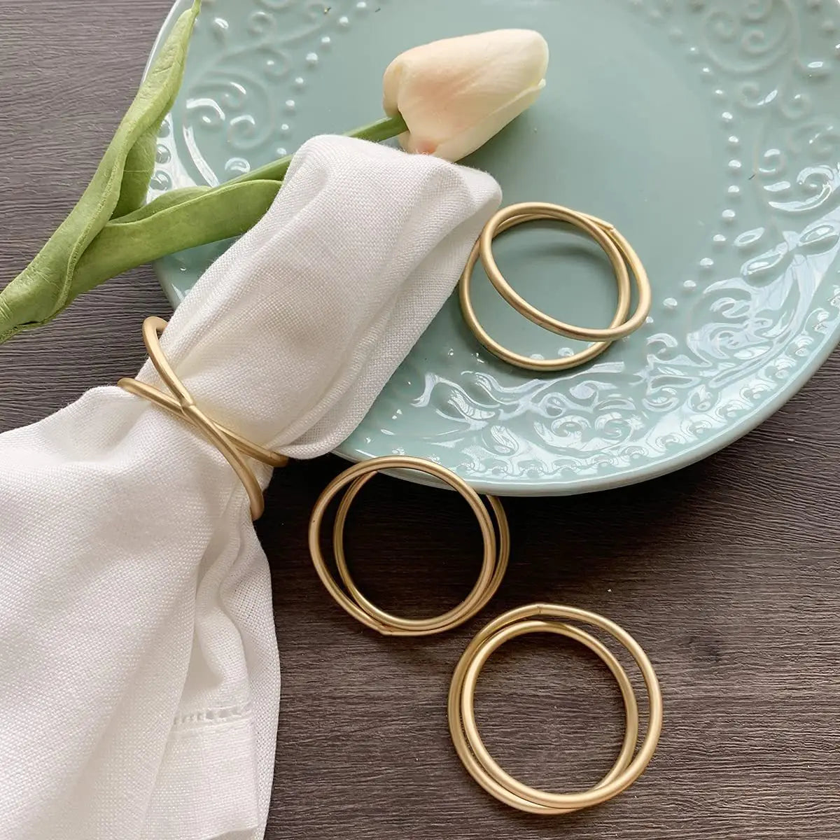 Gold napkin ring