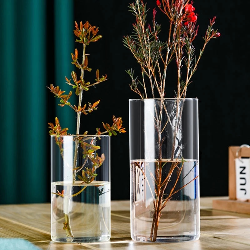 Clear glass vase